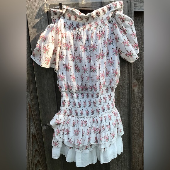 Guadelupe Design Anais Mini Dress Boho Gypsy Medium Cotton Silk - Picture 11 of 12